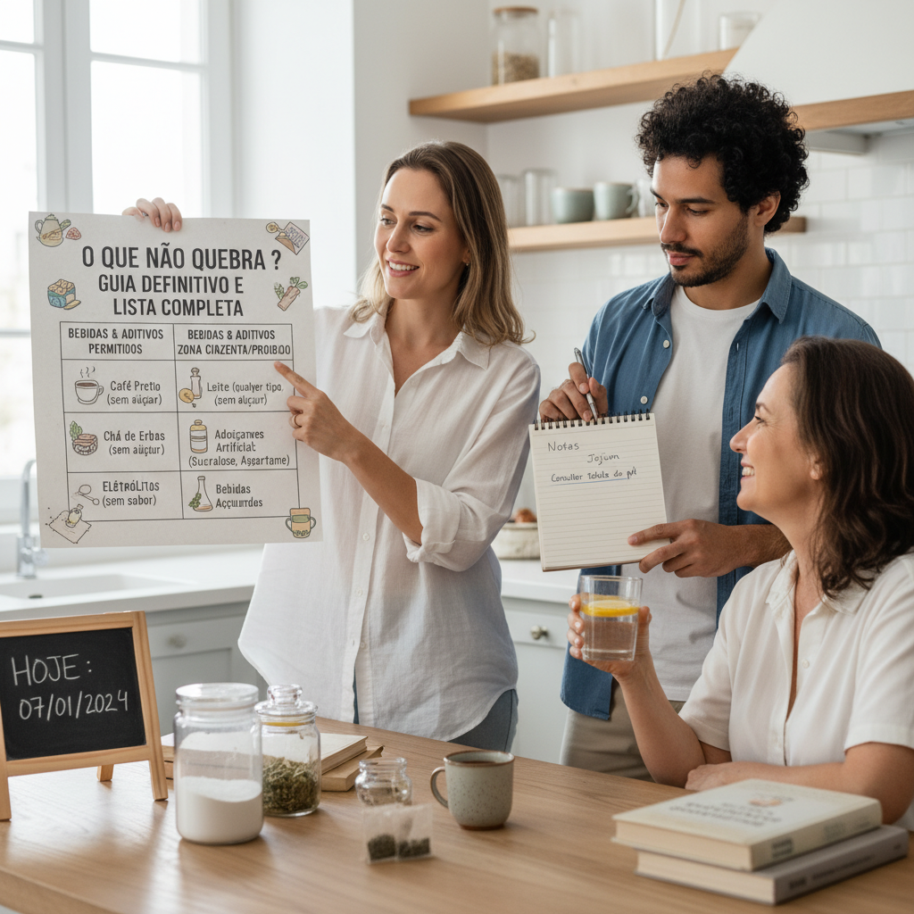 O Que Não Quebra o Jejum? Guia Definitivo e Lista Completa Bebidas e aditivos que podem interferir no jejum intermitente e na insulina