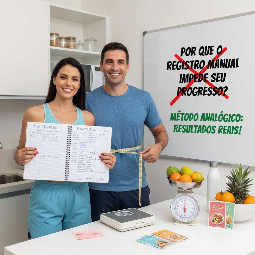 Pessoa frustrada tentando usar aplicativo de dieta manual e burocrático