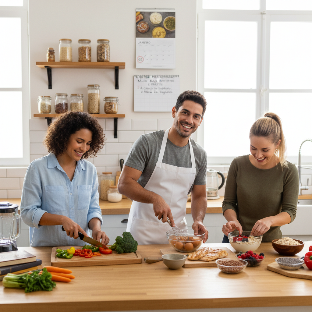 Alimentos para Emagrecer Rápido: Guia Definitivo e Prático Gráfico de macros destacando proteínas e fibras como essenciais para emagrecer