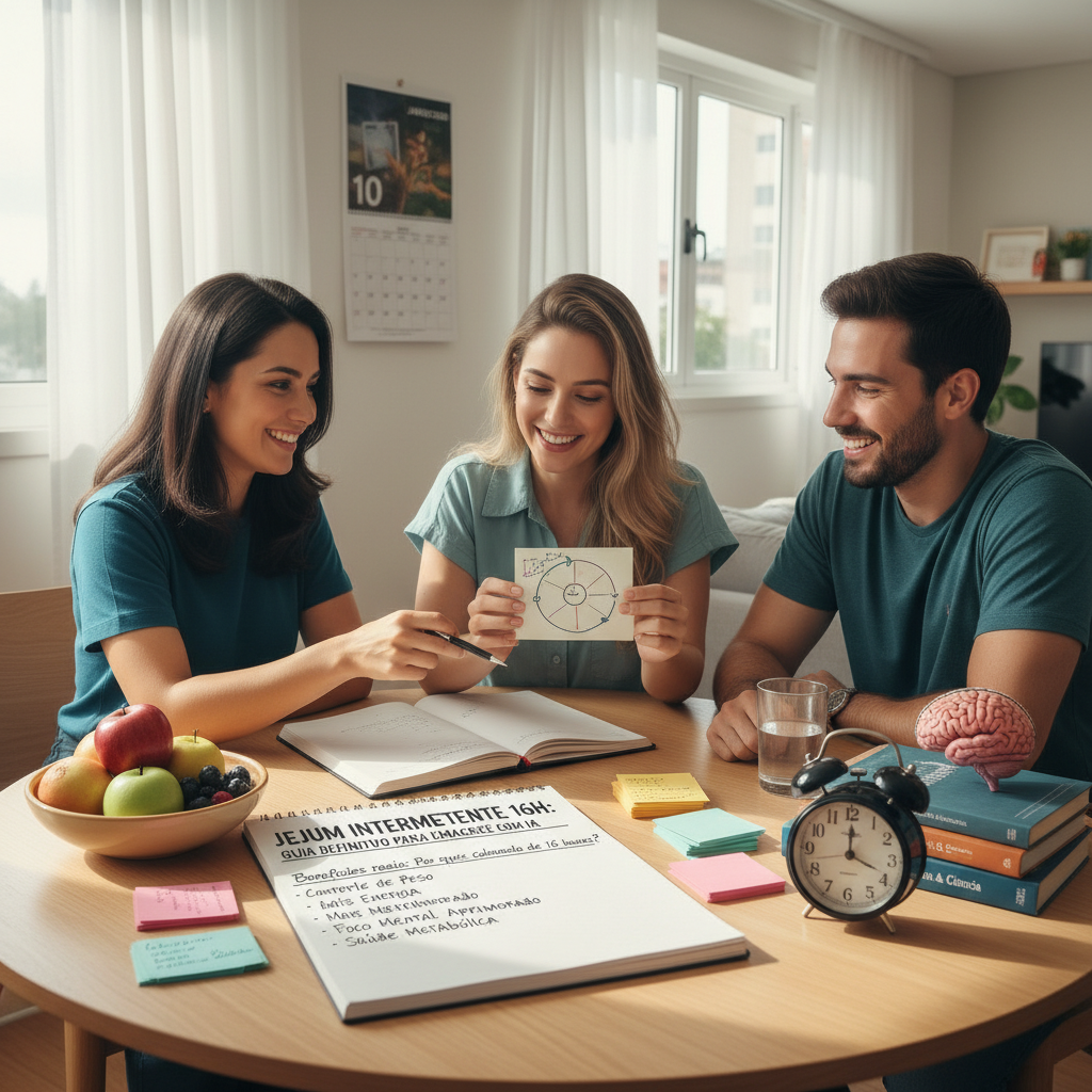 Benefícios metabólicos e clareza mental do jejum intermitente 16h