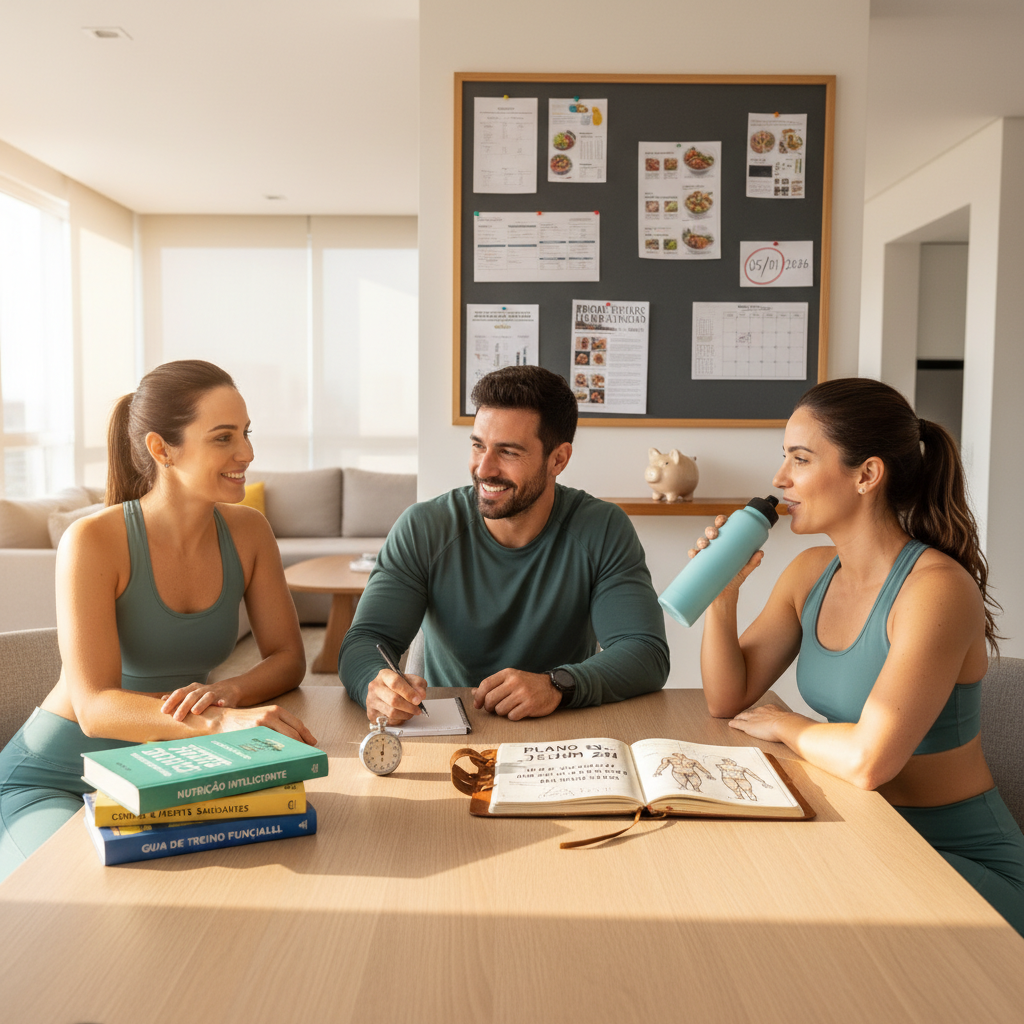 Mulher praticando exercício leve durante o jejum de 24 horas para preservar massa magra