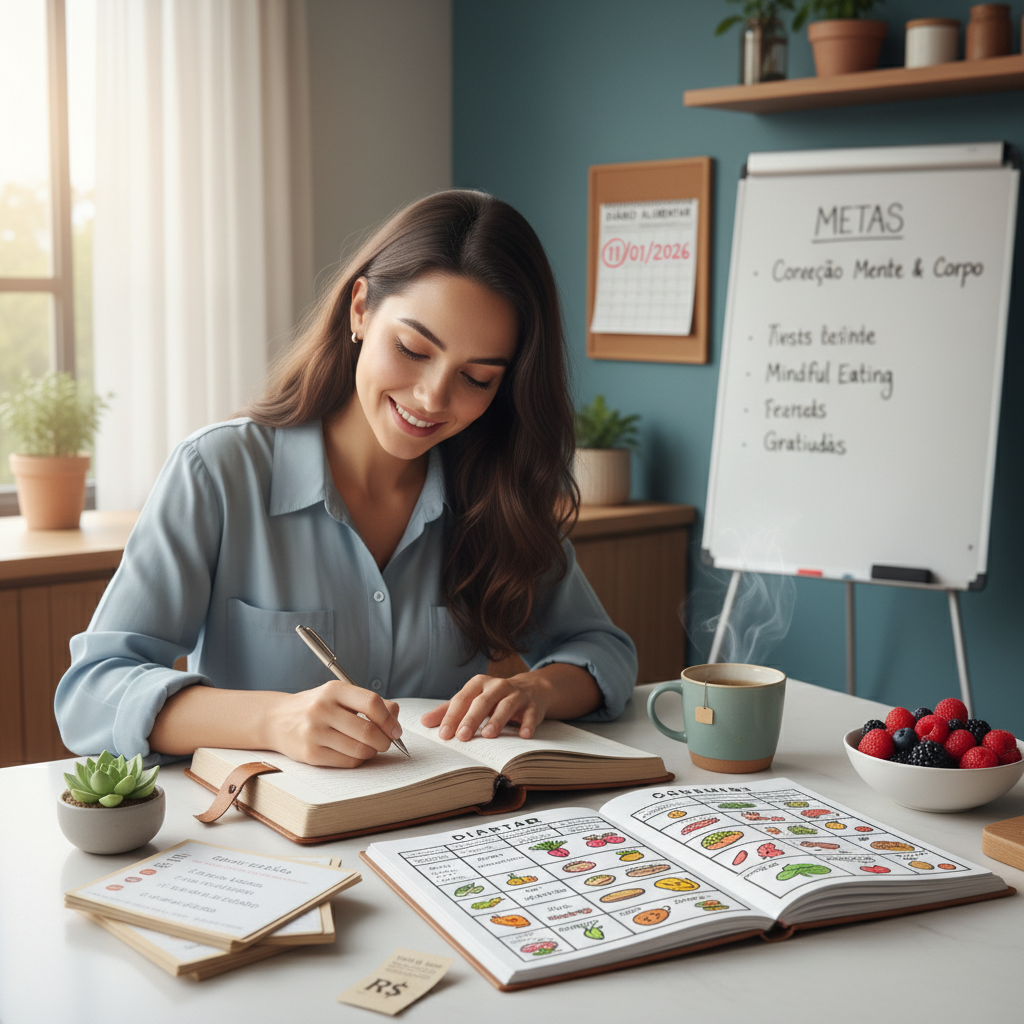 Pessoa frustrada tentando preencher aplicativo de dieta complexo e desistindo