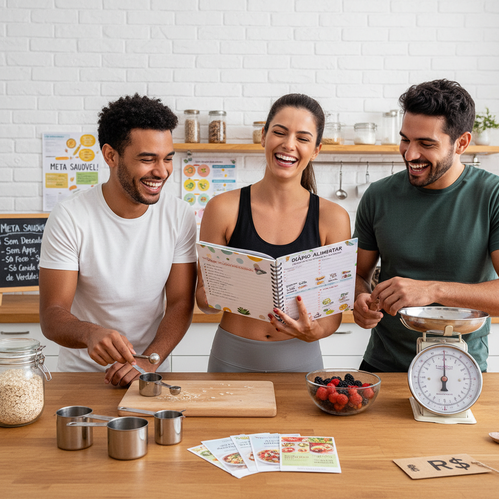 Pessoa frustrada tentando usar um aplicativo de dieta complexo