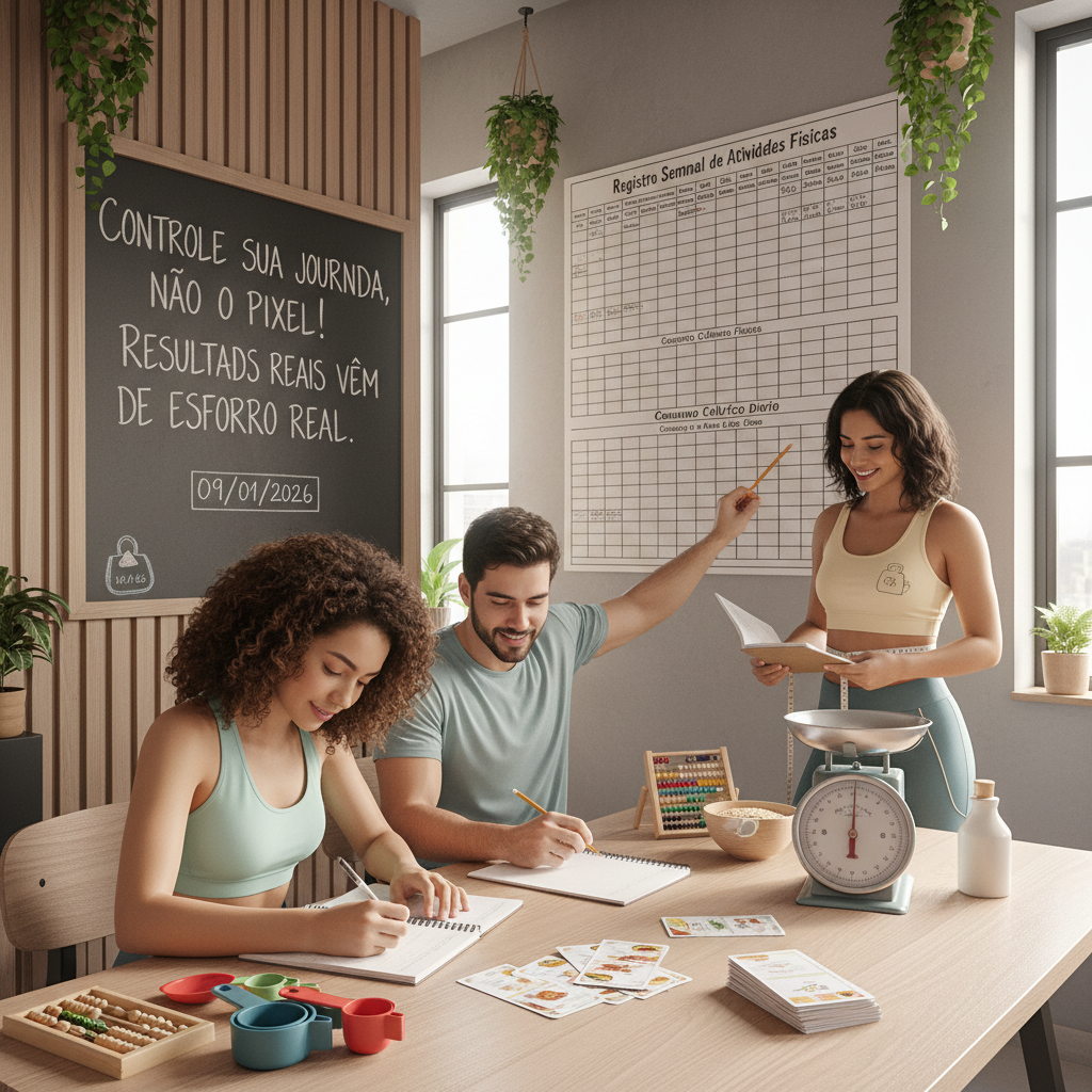 Calculadora de Calorias Exercícios: O Guia Completo para Queimar Gordura com Precisão Homem frustrado tentando anotar gastos calóricos manualmente em um papel