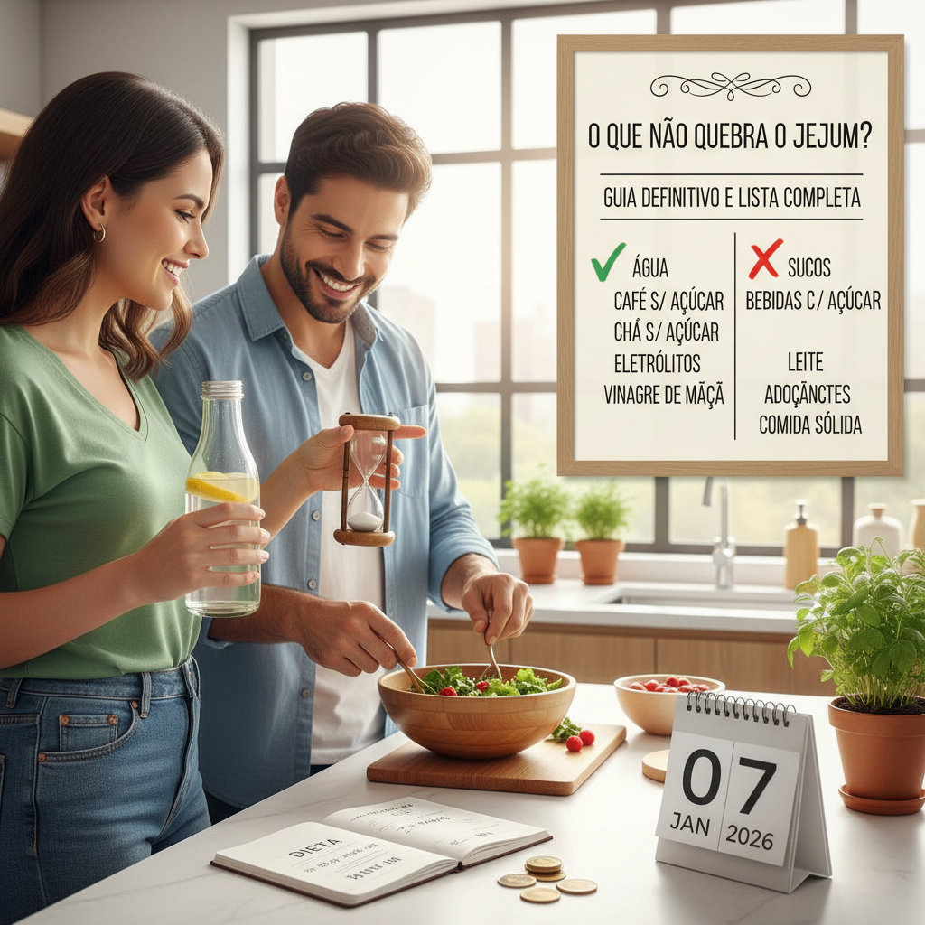 O Que Não Quebra o Jejum? Guia Definitivo e Lista Completa O que não quebra o jejum: Guia sobre líquidos permitidos e controle de insulina